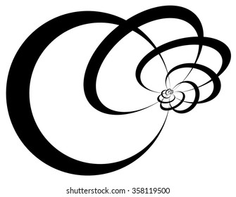 Scattered, random circles. Abstract monochrome vector illustration.
