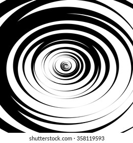 Scattered, random circles. Abstract monochrome vector illustration.