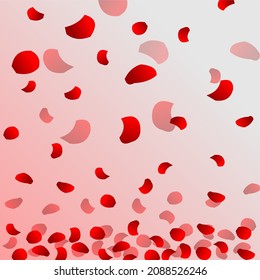 fondo de pétalos de rosa rojo dispersos, patrón de flor rosa
