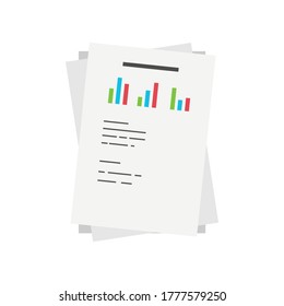 Scattered Report Papers Vector Flat Design