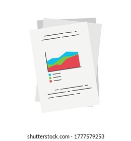 Scattered Report Papers Vector Flat Design