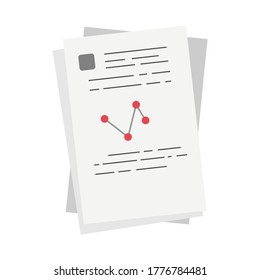 scattered report papers vector illustration