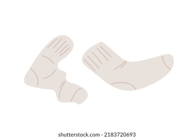 Scattered socks. Vector illustration isolated on a white background