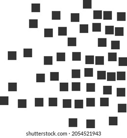 Scattered square particles vector illustration. Flat illustration iconic design of scattered square particles, isolated on a white background.