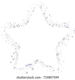 Scattered Star Frame On White Background Stock Vector (Royalty Free ...
