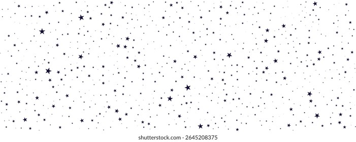 Estrelas espalhadas padrão do céu noturno, piscando projeto celestial