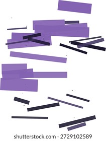 Rectángulos y puntos azules violetas y medianoche dispersos sobre fondo blanco abstracto