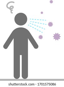 scattered virus isolated vector illustration.