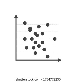 Scattergrams icon. flat vector graphic in white background.