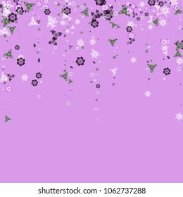 A scattering of flowers. Color spring pattern. Fresh background