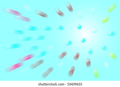 Scattering futuristic stars