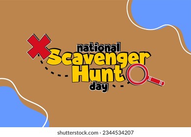 Scavenger Hunt Day, Holiday concept. Template for background, banner, card, poster, t-shirt with text inscription