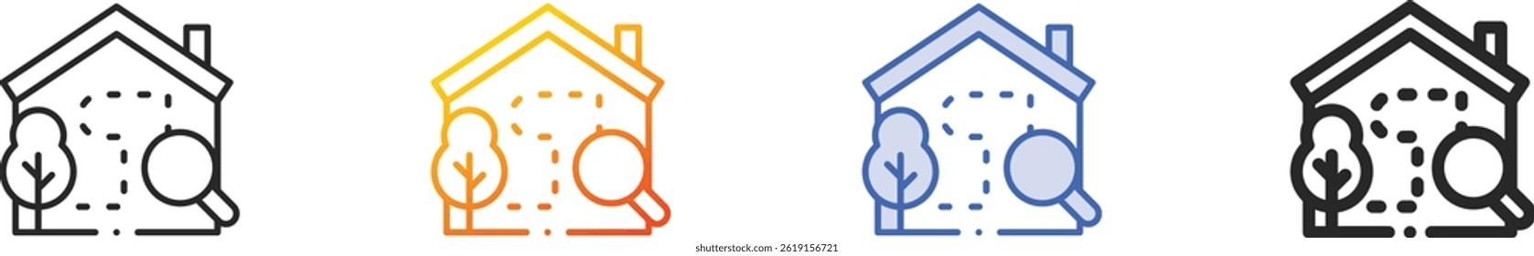 scavenger icon.Thin Linear, Gradient, Blue Stroke and bold Style Design Isolated On White Background