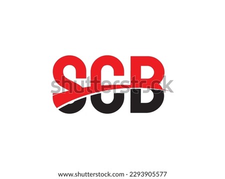 SCB Letter Initial Logo Design Vector Illustration