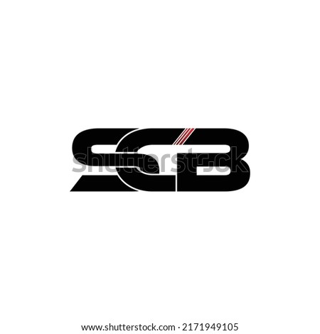 SCB letter monogram logo design vector