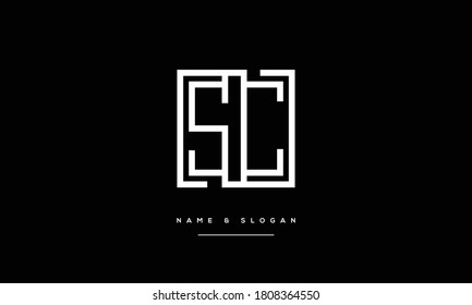 SC,CS,S,C Abstract Letters Logo Monogram
