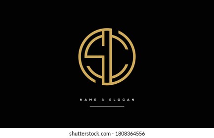 SC,CS,S,C Abstract Letters Logo Monogram