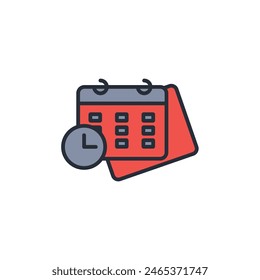scedule icon. vector.Editable stroke.linear style sign for use web design,logo.Symbol illustration.
