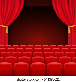 Sceme cinema background art. Vector illustration