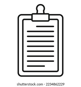 Scenario clipboard icon outline vector. Film activity. Movie video