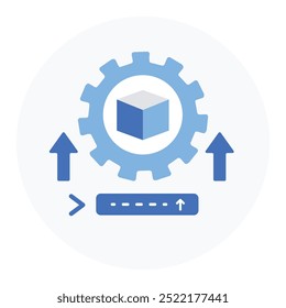 Design de Ícone de Geração de Cenário. Representando a Criação de Fluxo de Trabalho. Cenários automatizados. Geração de Teste. Automação de processos de negócios. Ícone de vetor.