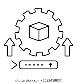 Ícone Geração de Cenário. Representando a Criação do Cenário. Simulação de Modelo. Análise de Cenário. Testando Cenários. Ícone Vetor Editable.