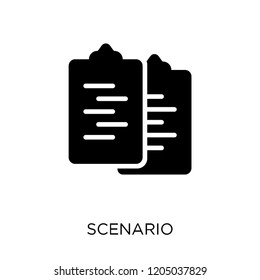 Scenario icon. Scenario symbol design from Cinema collection. Simple element vector illustration on white background.