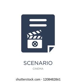 Scenario icon. Trendy flat vector Scenario icon on white background from Cinema collection, vector illustration can be use for web and mobile, eps10