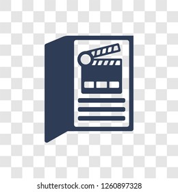 Scenario icon. Trendy Scenario logo concept on transparent background from Cinema collection