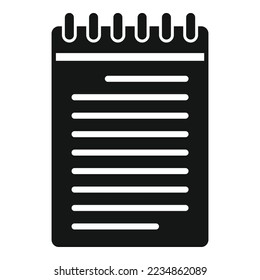 Scenario notepad icon simple vector. Film activity. Book shoot