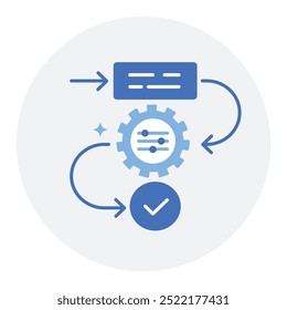 Symbolentwurf für Szenarioplanung. Vertretung der strategischen Planung. Workflow-Design. Geschäftsszenarien. Entscheidungsfindung. Vektorsymbol.