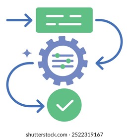 Ícone Planejamento de Cenário. Representando o Planejamento Estratégico. Cenários Futuros. Simulação de IA. Mapeamento de Cenários. Ícone Vetor Editable.