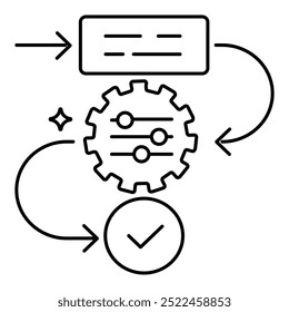 Ícone Planejamento de Cenário. Representando o Planejamento Estratégico. Cenários Futuros. Simulação de IA. Mapeamento de Cenários. Ícone Vetor Editable.