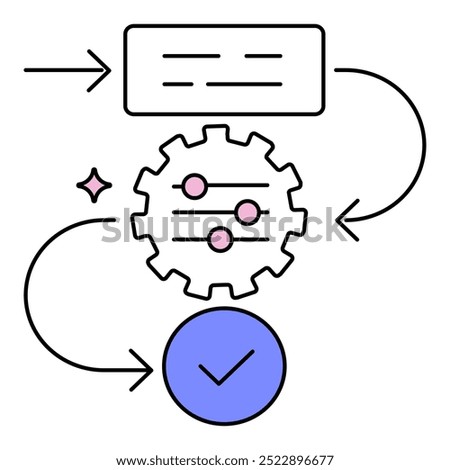 Scenario Planning Icon. Representing Strategic Planning. Future Scenarios. AI Simulation. Scenario Mapping. Vector Editable icon.