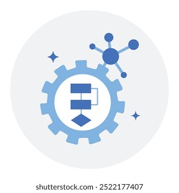 Projeto de Ícone de Teste de Cenário. Representando Cenários De Teste. Simulação de Workflow. Testes de desempenho. Avaliação de software. Ícone de vetor.