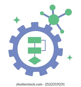 Ícone de Teste de Cenário. Representando o Planejamento de Cenário. Teste de modelo. AI Scenario Evaluation (Avaliação de cenários de IA). Análise de simulação. Ícone Vetor Editable.