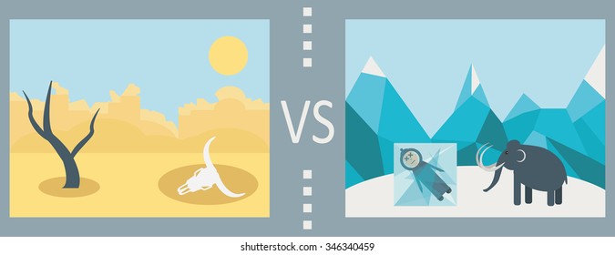 Scenarios of the future climate: global warming vs ice age