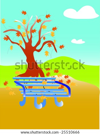 scene of Autumn in park