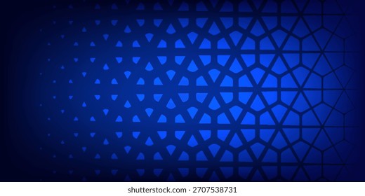Escena de luz azul sobre fondo oscuro con efecto brillante. Concepto de diseño de fondo futurista. Ilustración vectorial