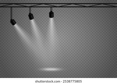 Cena com luz branca brilhante. Os holofotes são uma bela luz.