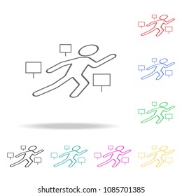Scene of the crime dead body . Elements of human death in multi colored icons. Premium quality graphic design icon. Simple icon for websites, web design, mobile app, info graphics on white background