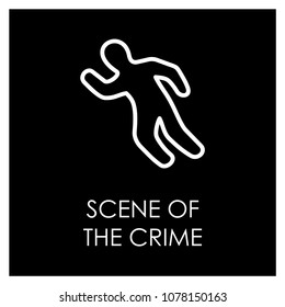 scene of the crime icon vector