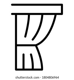 Scene curtain icon. Outline scene curtain vector icon for web design isolated on white background