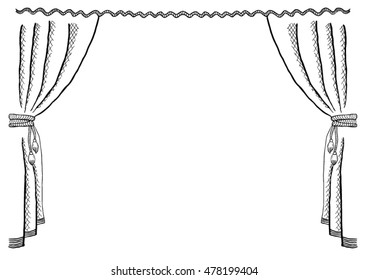 20+ Latest Sketch Theater Curtain Drawing | Art Gallery