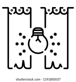 scene and curtains icon vector