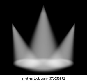 Scene illumination from above and below, transparent effects on a plaid dark  background. Bright lighting with spotlights. 8