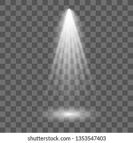 Scene illumination. Bright lighting with spotlights. Vector illustration EPS10.