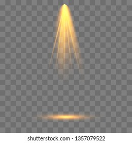 Scene illumination collection, transparent effects. Bright lighting with spotlights.
