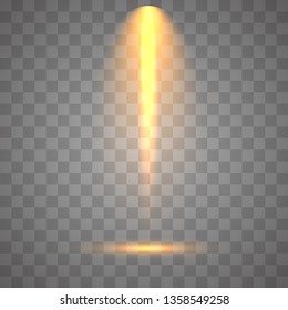 Scene illumination collection, transparent effects. Bright lighting with spotlights.