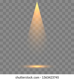 Scene illumination collection, transparent effects. Bright lighting with spotlights.